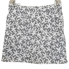 Lands' End Women's Floral Print Cotton Blend Chino Skort w/Welt Pockets Size 12