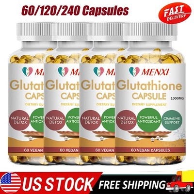 120/240/480 Glutathione Capsules 1000mg-Antioxidant Anti-Aging Dark Spot Remover