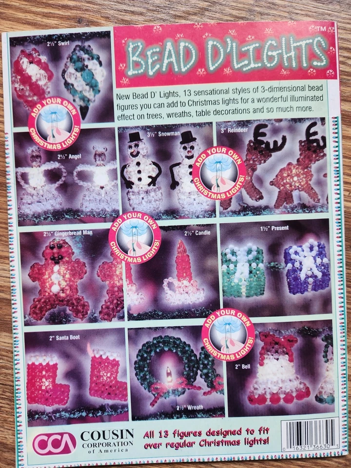 Libro de instrucciones Bead D'Lights, hacer adornos navideños con cuentas iluminadas Foto 2 de 2