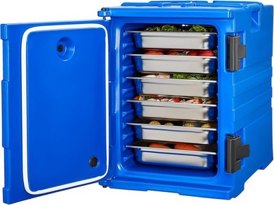 VEVOR Insulated Food Pan Carrier 95 Qt Hot Box Blue