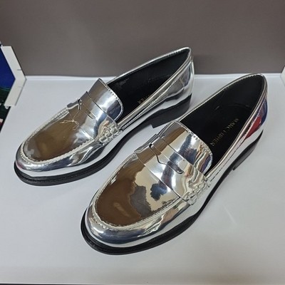 Marc Fisher Loafers 6M Silver-Prom, Formal Wear, Graduation