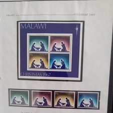 Malawi 1968 Christmas Souvenir Sheet / Stamp Lot MNH XF-S ** In Mounts 