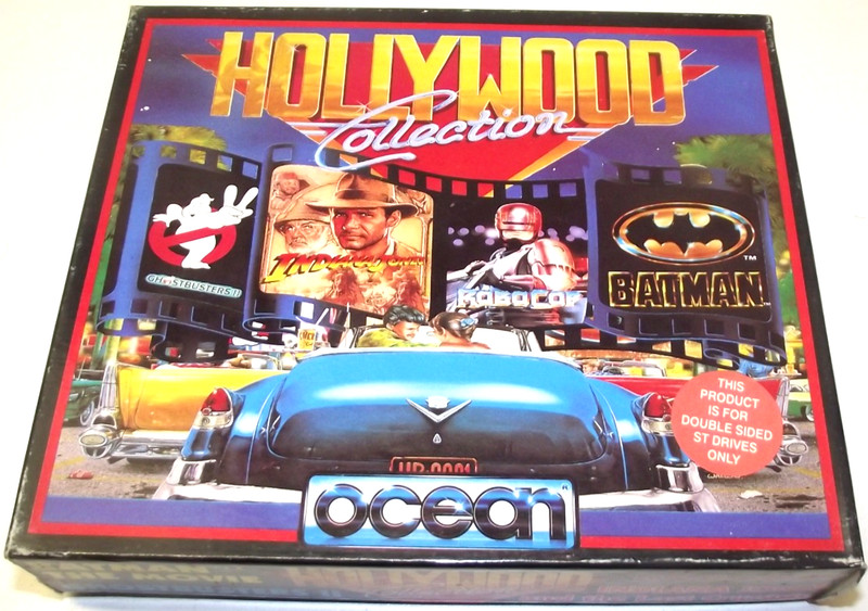 Hollywood Collection (Atari ST) COMPLETE IN BOX Batman Ghostbusters Robocop Indy