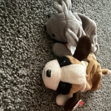 Ty Teenie Beanies Plush Animals Lot of 4 with Tags, Ages 3-7, Age Level 3-4 4-7