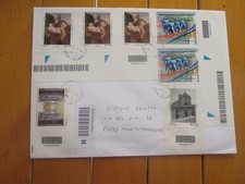 italia 2013 busta affrancata e viaggiata con bolli e CB e una varieta'