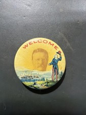 Rare Theodore Roosevelt 1.25 Political Pin Back Button
