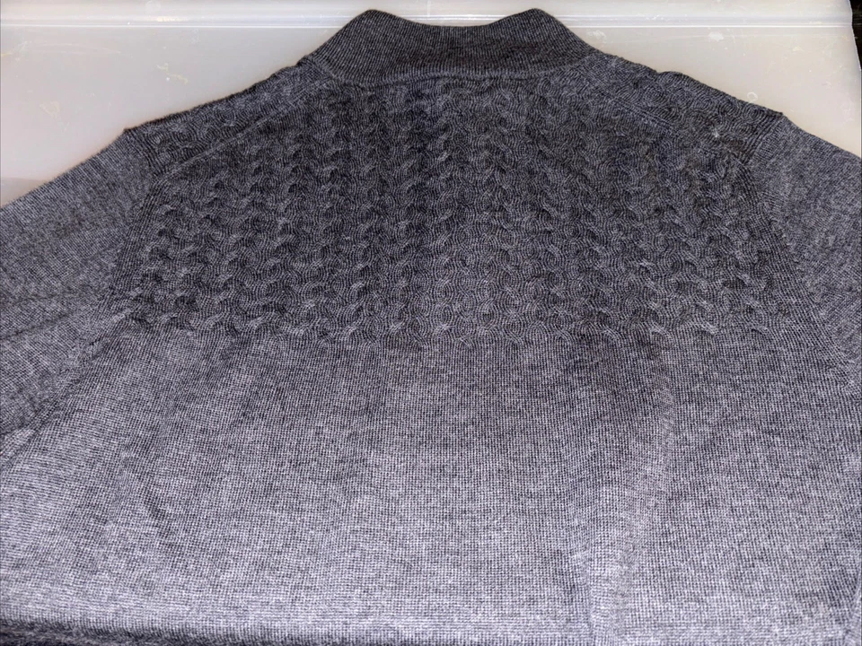 Suéter Turnbury Nuevo con Etiquetas L $90 Gris L Lana Merino Cuello 3 Botones Foto 4 de 4