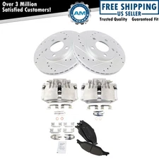 Front Ceramic Brake Pad Performance Rotor & Caliper Kit for Ford Mustang