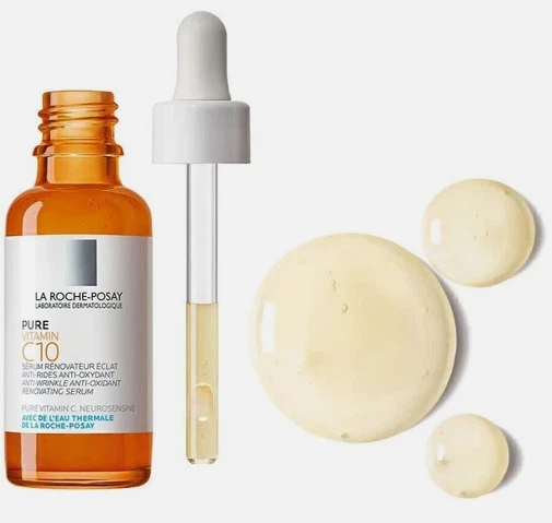 La Roche-Posay 10% чистая сыворотка с витамином С против морщин и омолаживающая срок годности 2028 - Изображение 3 из 4