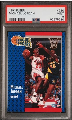 1991-92 Fleer - League Leaders Michael Jordan #220 PSA9