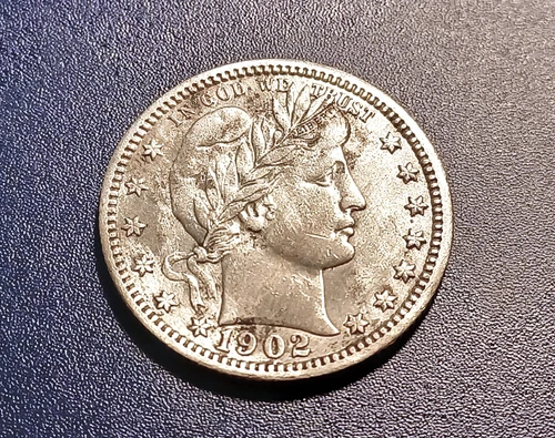 Choice AU details 1902-P Barber Quarter