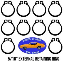 5/16" External Retaining Snap Circlip Ring High Quality Black Oxide 10pcs #894