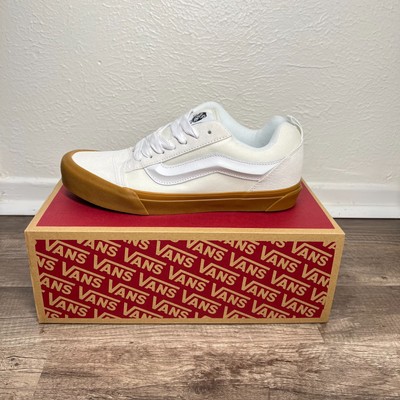 Vans Skater Shoes Men 9.5 Knu Skool Gum Blanc De Blanc White New In Box