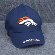 Denver Broncos Hat Cap Adult Adjustable Strap Back Blue White NFL Football Mens