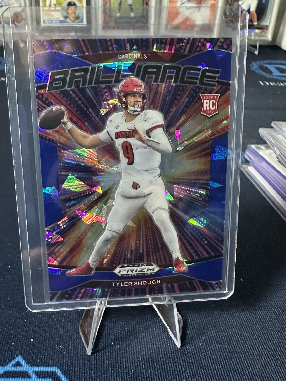 2025 Panini Prizm Draft Tyler Shough Blue Ice /149 Brilliance Rookie