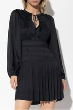 Ulla Johnson Malia Long Sleeve Mini Dress Noir
