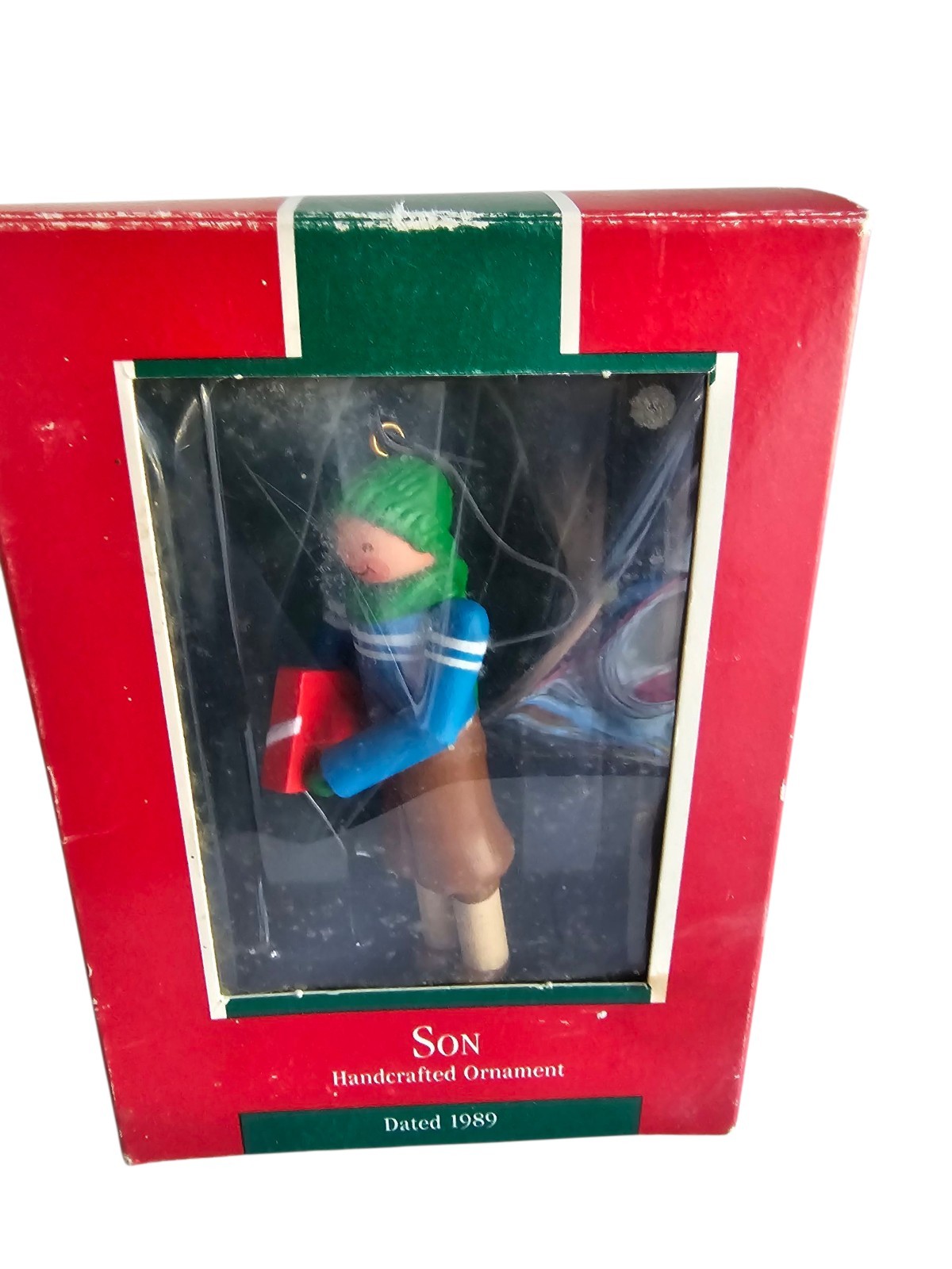 Cod Shipping Lable 1989 Hallmark Keepsake Son Handcrafted Christmas Ornament | eBay