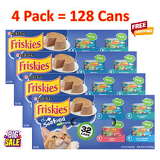 128 Cans / 4 Pack - Friskies® Adult Cat Wet Food - Variety Pack, 32 CT, 176 OZ 1.69 per gallon