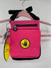 KIPLING  New Eldorado Crossbody Bag /Adj Strap Flashy Pink NWT Body Glove