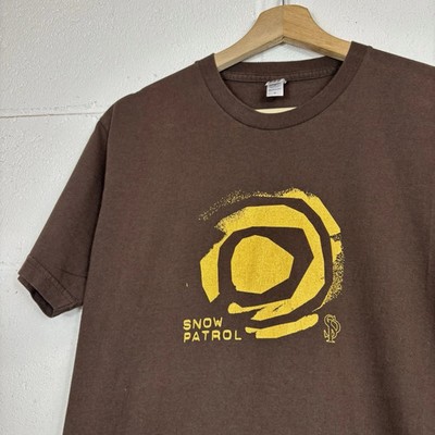 Vintage 2000s Snow Patrol Band Tee Brown Tour Concert Indie T-Shirt BT2518