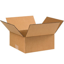 Shipping Boxes Flat 9"L X 9"W X 4"H 25-Pack - Corrugated Cardboard Box for Movin