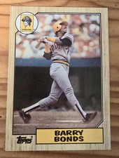 BARRY BONDS 1987 Topps Rookie RC Baseball Card #320 Pittsburgh Pirates NM MLB. rookie card picture