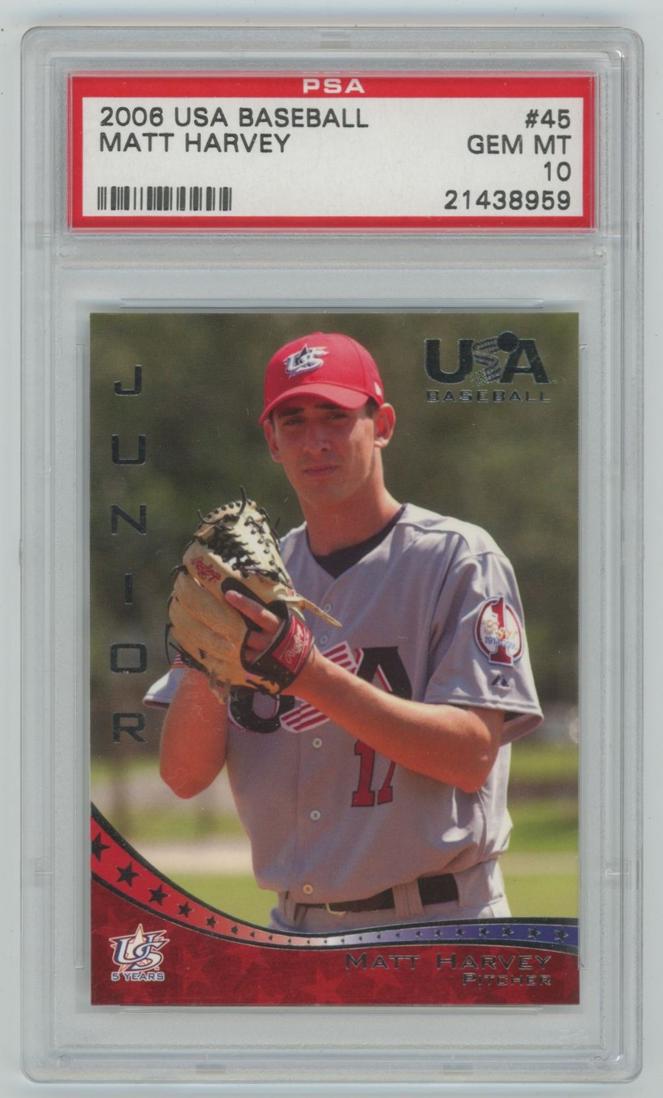2006 USA BASEBALL #45 Matt Harvey front