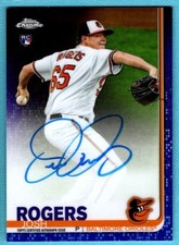 2019 Topps Chrome Rookie Autographs Purple Refractors RAJR Josh Rogers # 190/250