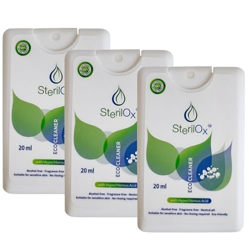 Spray hygiénique HOCl nettoyant cutané sans alcool lotion purifiante 3 flacons