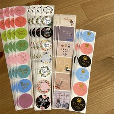 100pcs Thank You Stickers 1” & 1.18” Small Business Decorate Envelopes Sealing