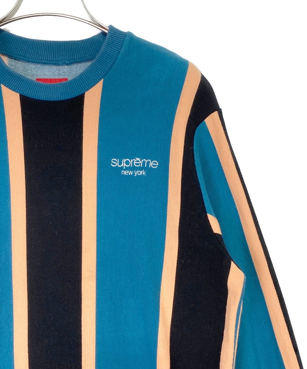 トップス Supreme Vertical Striped Pique Crewneck Supreme Vertical Striped Pique Crewneck (FW17) - $110