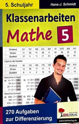 Hans-J. Schmidt Klassenarbeiten Mathe / Klasse 5 sehr gut