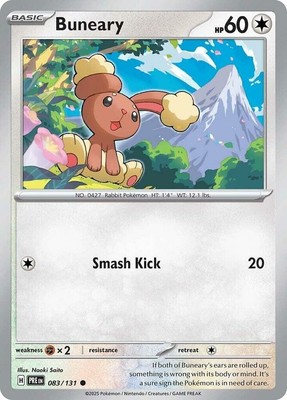 Buneary - 083/131 - Common - Reverse Holo - Near Mint
