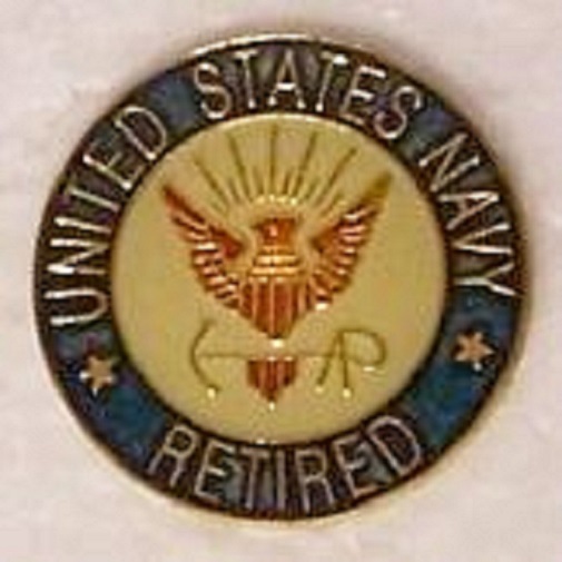 Hat Pin Military U S Navy Retired NEW Lapel Pin Push Pin