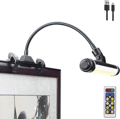 Wireless Picture Frame Led Lighting,Rechargeable Art Display Lighting Clip on Pi