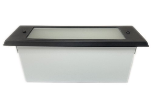 Concrete Deck Low Voltage Outdoor LED Step Light Solid Brass Faceplate Steel Box - Picture 5 of 6