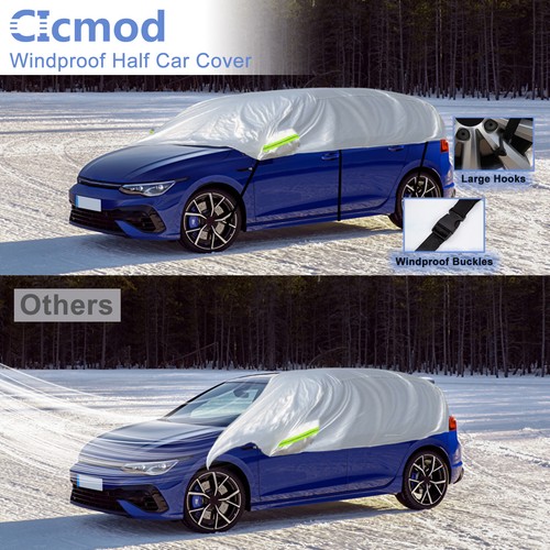 Medio Cubierta de Coche Impermeable Todo Clima SUV Protección Lluvia Nieve Resistente al Polvo EE. UU. - Imagen 12 de 18