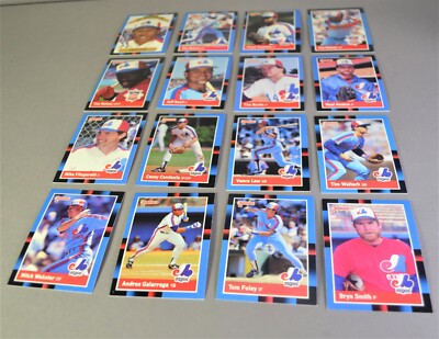 1988 Donruss MLB Montreal Expos Baseball Sports Trading Cards - Your Choice