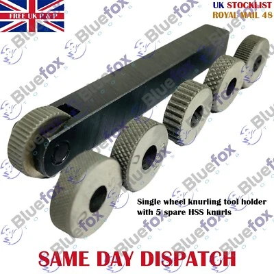 BLUEFOX 12mm Straight Shank Knurling Tool with 6 Pattern Knurls 12mm X 12mm Shank