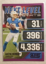 2021 Score Justin Herbert #NL10 Next Level Stats Purple