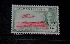 CAYMAN ISLANDS 1950  KING GEORGE 9d ISSUE  FINE M/L/H