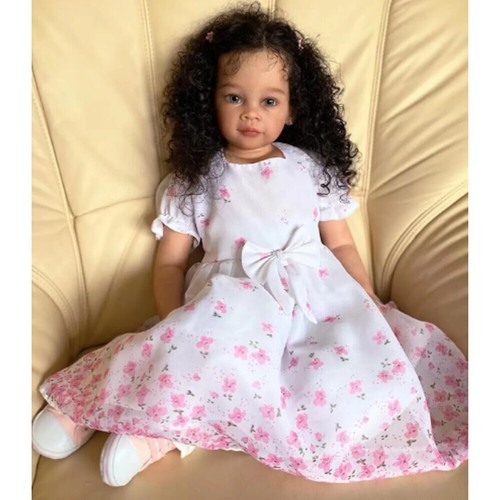 Kit Bambole Reborn Dipinted 30 Pollici Capelli Radicati a Mano Toddler Girl Bambole Ricambi - Foto 6 di 7