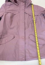 Maine New England - Mauve Hooded Fleece Lined Rain Resistant Jacket {r46}