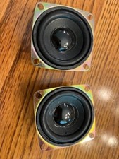 Pair of Miniature Speakers, 5w output. Metal frame is 5.3 cm (2in) across