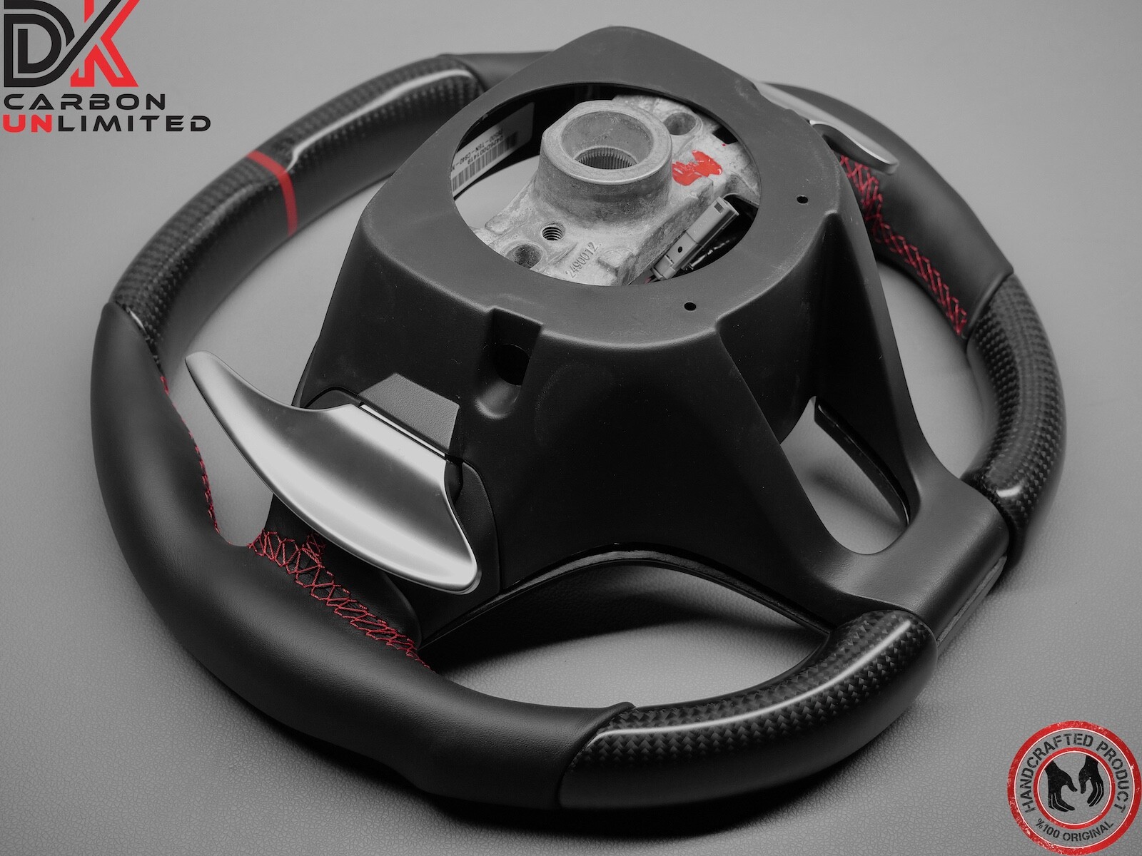 Acura NSX 2nd Gen NC1 2016 2022 Red Ring Napa Satin Matte Carbon Steering Wheel
