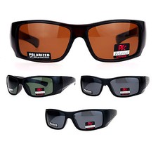 Pablo Zanetti Antiglare Polarized Lens Mens Sport Plastic Warp Sunglasses