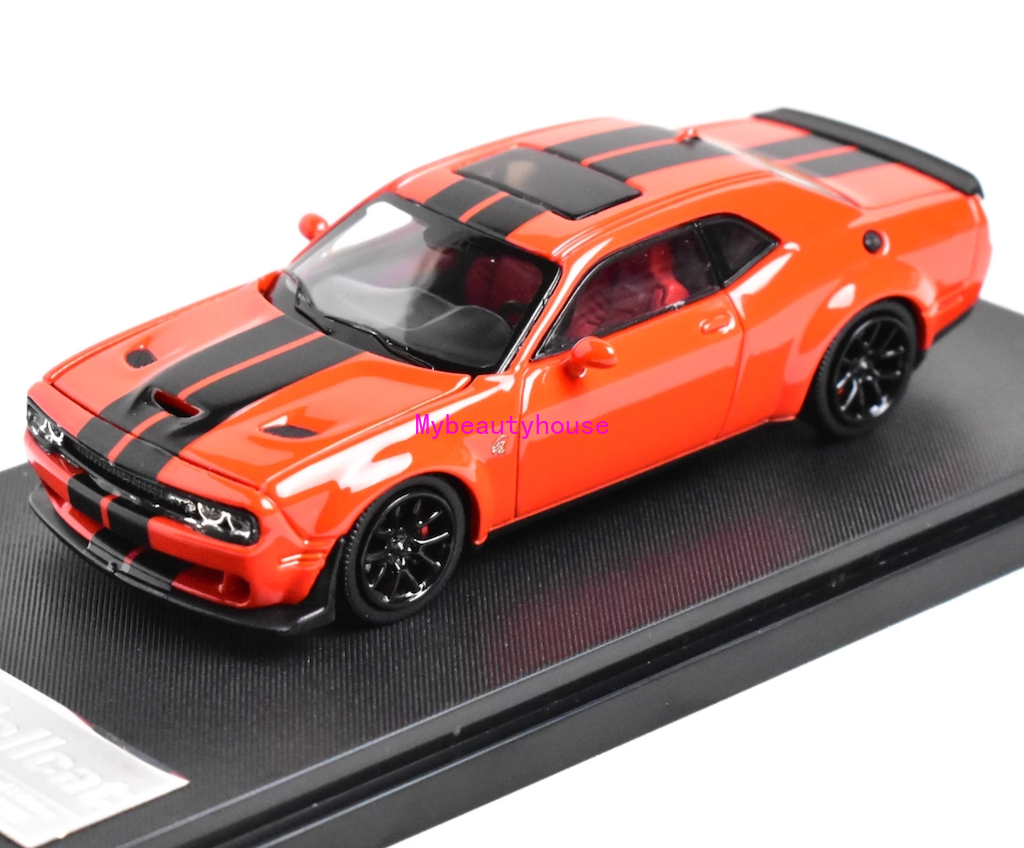 SH 1:64 Orange SRT Hellcat Muscle Sports Model Diecast Metal Car