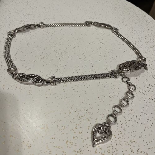 Brighton Chain Belt silver plated links 28-30" Waist - Picture 3 of 9