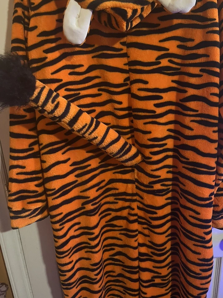 成人老虎服装连体睡衣角色扮演男女通用尺寸 Xl,超柔软 — 第 4/4 张图片