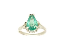 Antique 19thC 2ct Emerald+Ring: Siberia Gem of Medieval Shaman Magician Prophecy